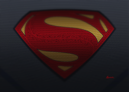 Superman Glyph with Kryptonian Lettering